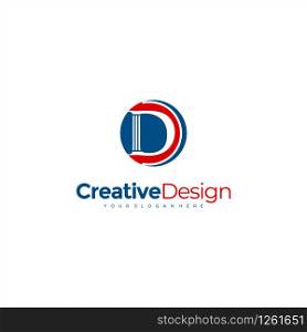 D LETTER LAW OFFICE LOGO Design template Icon Design