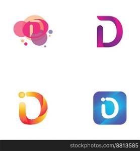 D letter logo and symbol illustration design