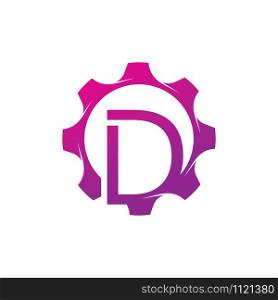 D Letter logo creative concept template design
