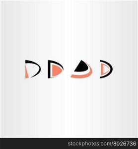 d letter logo d set vector collection icon design