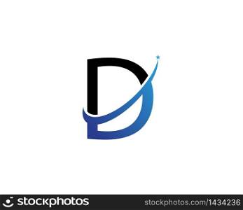 D letter logo design concept