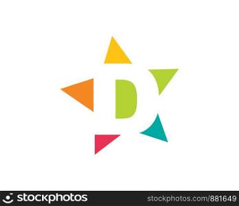 d letter logo icon illustration vector design