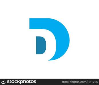 d letter logo icon illustration vector design