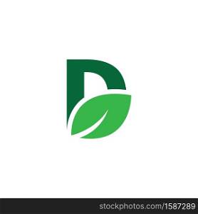 D letter logo natural illustration