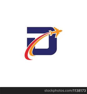 D Letter logo TRAVEL creative concept template design