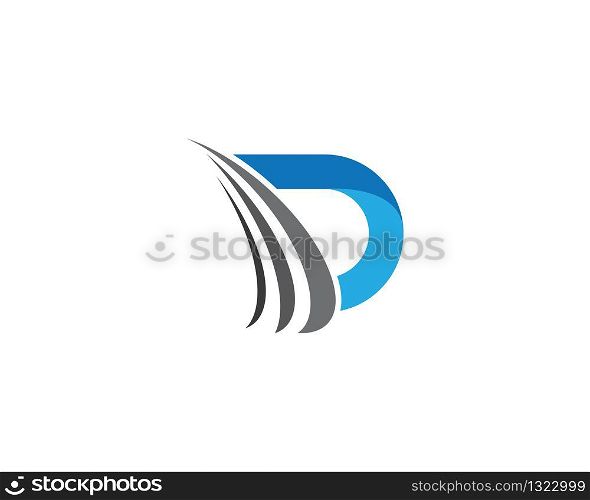 D letter logo vector icon illustration design
