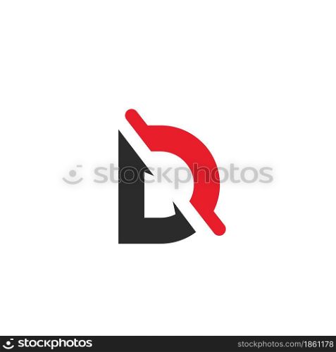 d letter or ld letter icon illustration vector concept design web