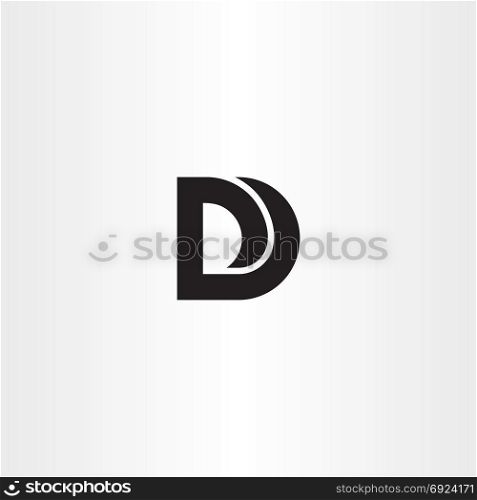d logo black icon sign symbol element design