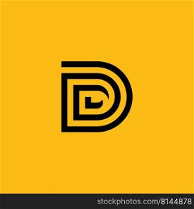 D Logo Design and template. Creative D icon initials based Letters in vector.