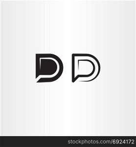 d logo icon black letter symbol