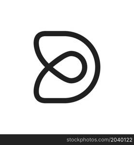 D logo icon vector design illustration