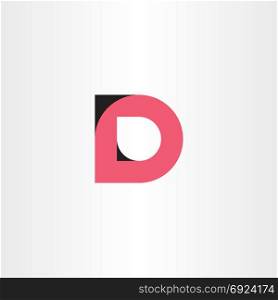 d logo letter black red icon logotype