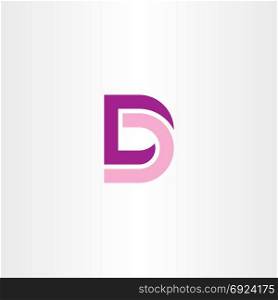d logo pink purple icon vector