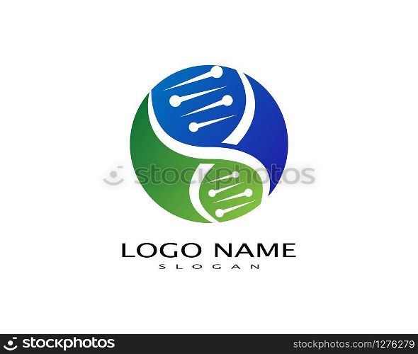 D,N,A logo vector icon template