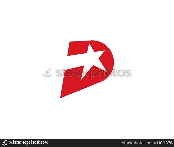 D Star letter logo vector template