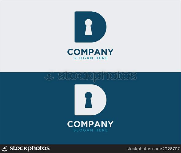 D stylized letter logo design template