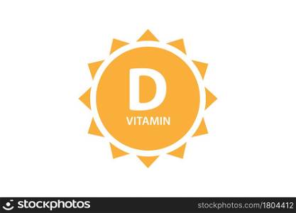 D vitamin sun icon symbol