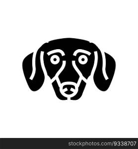 dachshund dog puppy pet glyph icon vector. dachshund dog puppy pet sign. isolated symbol illustration. dachshund dog puppy pet glyph icon vector illustration