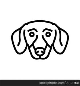 dachshund dog puppy pet line icon vector. dachshund dog puppy pet sign. isolated contour symbol black illustration. dachshund dog puppy pet line icon vector illustration