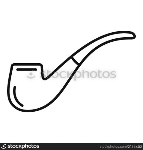 Dad smoke pipe icon outline vector. Old wood. Smoker pipe. Dad smoke pipe icon outline vector. Old wood