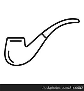 Dad smoke pipe icon outline vector. Old wood. Smoker pipe. Dad smoke pipe icon outline vector. Old wood