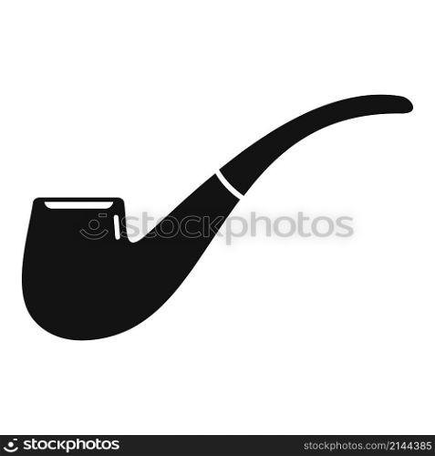 Dad smoke pipe icon simple vector. Old wood. Smoker pipe. Dad smoke pipe icon simple vector. Old wood