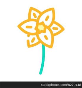 daffodil flower spring color icon vector. daffodil flower spring sign. isolated symbol illustration. daffodil flower spring color icon vector illustration