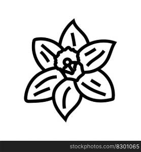 daffodil flower spring line icon vector. daffodil flower spring sign. isolated contour symbol black illustration. daffodil flower spring line icon vector illustration