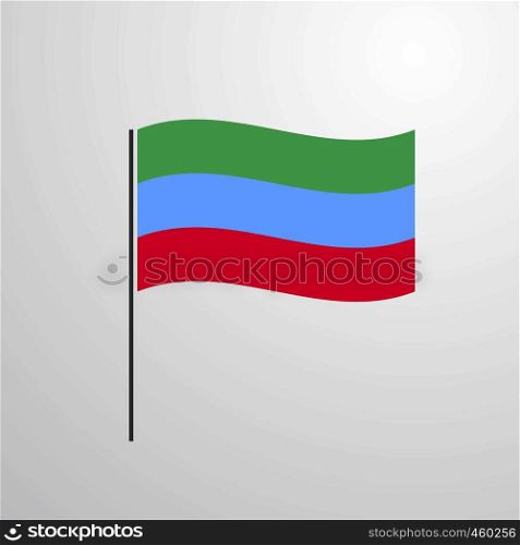 Dagestan waving Flag