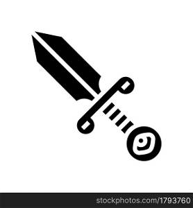 dagger boho glyph icon vector. dagger boho sign. isolated contour symbol black illustration. dagger boho glyph icon vector illustration