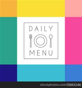 Daily menu design template. Vector isolated illustration.