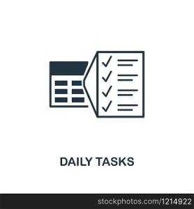 Daily Tasks icon. Creative element design from productivity icons collection. Pixel perfect Daily Tasks icon for web design, apps, software, print usage.. Daily Tasks icon. Creative element design from productivity icons collection. Pixel perfect Daily Tasks icon for web design, apps, software, print usage