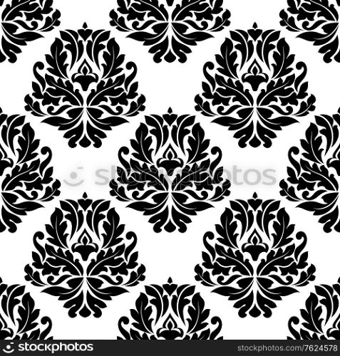 Dainty seamless pattern in damask style for background design
