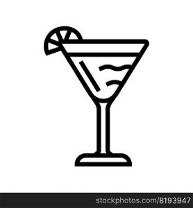 daiquiri cocktail glass drink line icon vector. daiquiri cocktail glass drink sign. isolated contour symbol black illustration. daiquiri cocktail glass drink line icon vector illustration