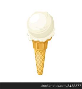 dairy ice cream cartoon vector summer ice food, gelato cream, scoop dessert, cold milk color illustration. dairy ice cream cartoon vector