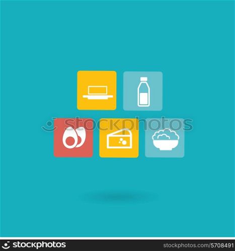 dairy icon. Flat modern style vector design