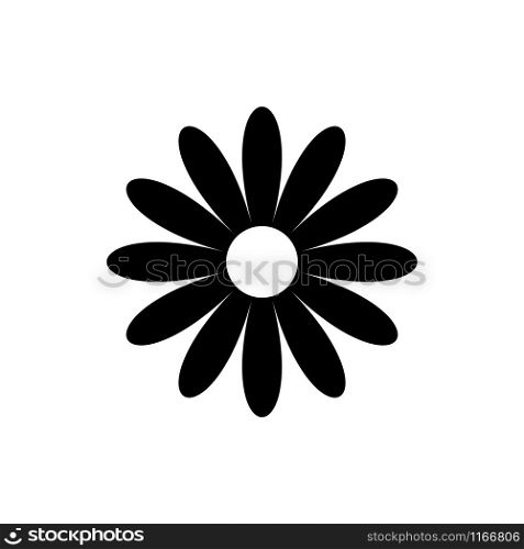 Daisy chamomile vector icon isolated on white background