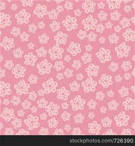 Daisy field. Simple chamomile flowers seamless pattern. Floral print with daisies flowers on pink background.Spring design for fabric, textile print, wrapping paper. Daisy field. Simple chamomile flowers seamless pattern.