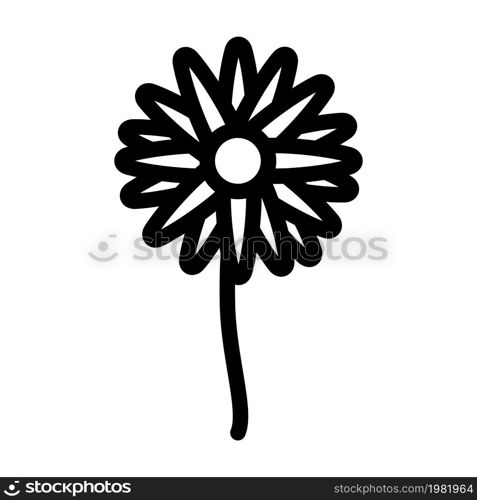 daisy flower line icon vector. daisy flower sign. isolated contour symbol black illustration. daisy flower line icon vector illustration