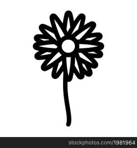 daisy flower line icon vector. daisy flower sign. isolated contour symbol black illustration. daisy flower line icon vector illustration