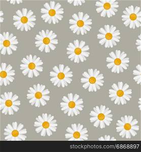 Daisy seamless pattern. Daisy seamless pattern. Repeatable vector background with chamomile flowers