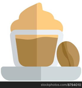 Dalgona coffee line vector icon