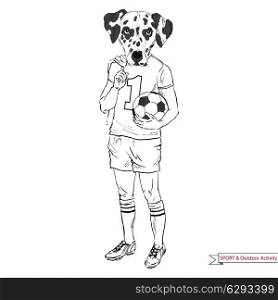 dalmatian football player, sport and outdoor activity collection