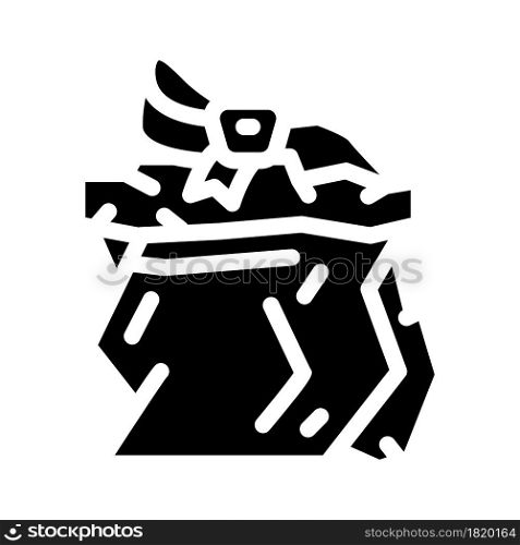damaged gift glyph icon vector. damaged gift sign. isolated contour symbol black illustration. damaged gift glyph icon vector illustration