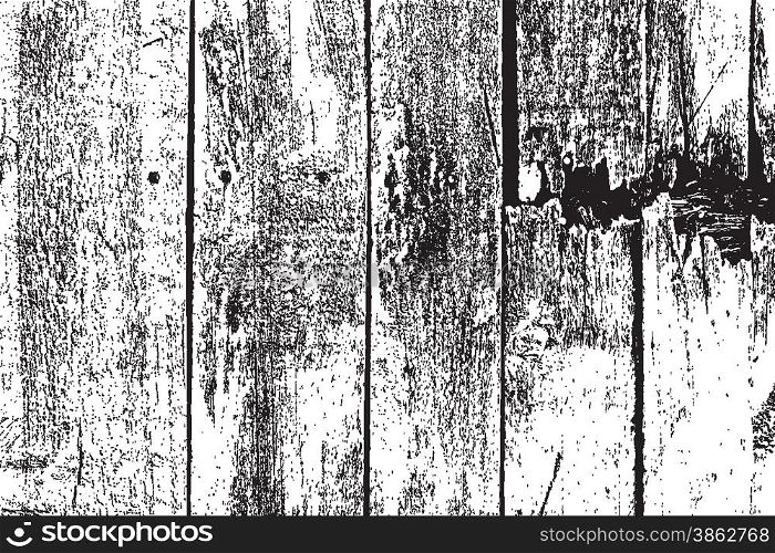 Damaged Wooden Planks overlay texture for your design. EPS10 vector.