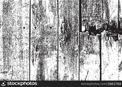 Damaged Wooden Planks overlay texture for your design. EPS10 vector.