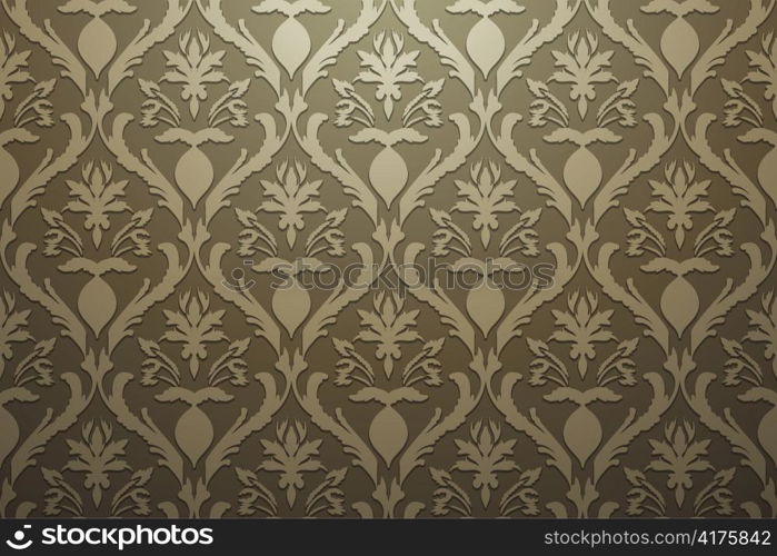 damask floral background vector illustration