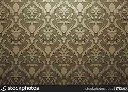 damask floral background vector illustration