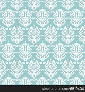 damask pattern seamless. Blue and white damask pattern. Ethnic seamless vector background. Vintage design