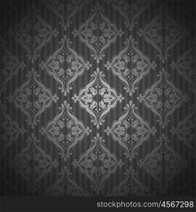 Damask pattern Seamless vintage background. Vector illustration.